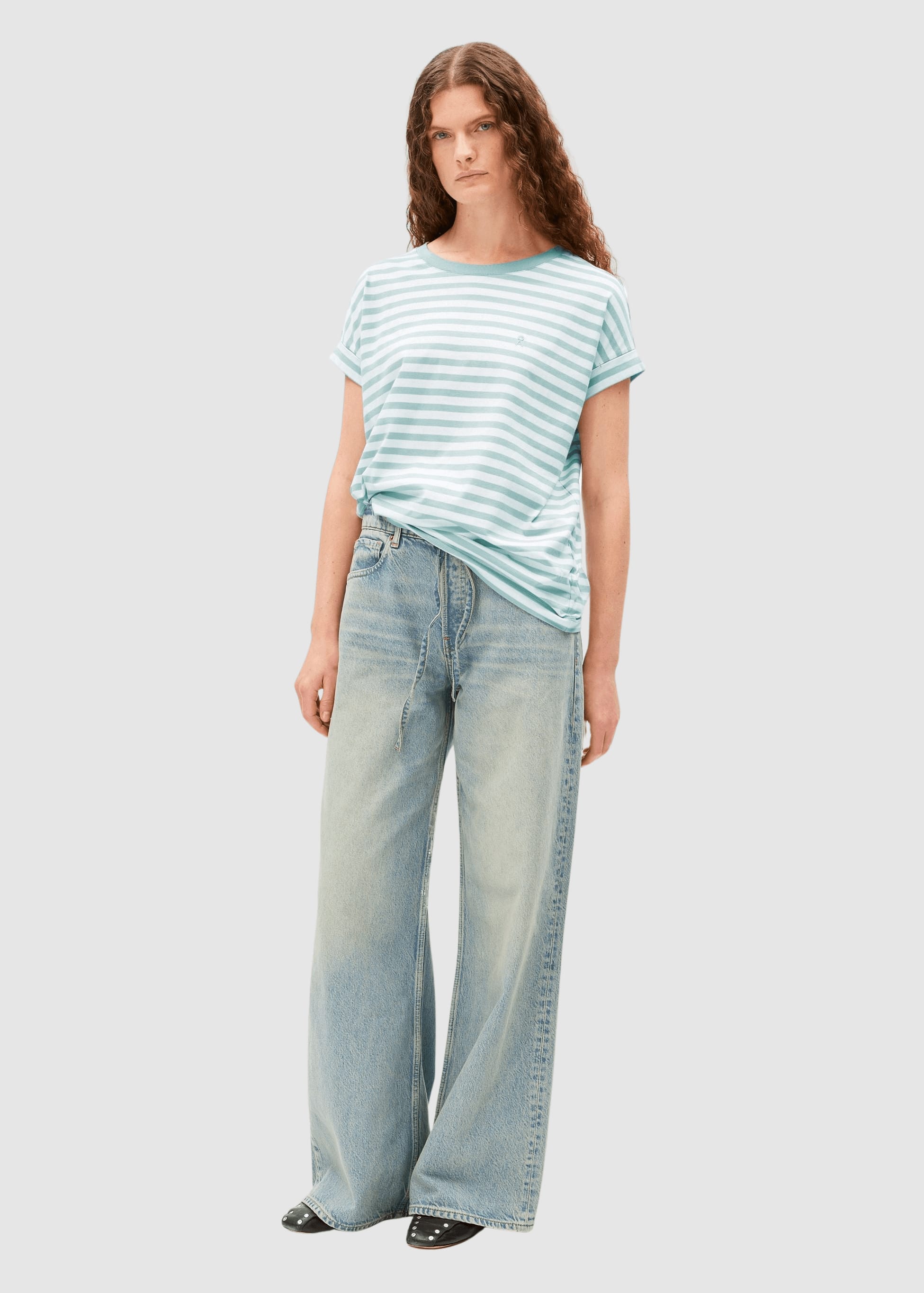 Idaara Stripe T-Shirt White-Foam