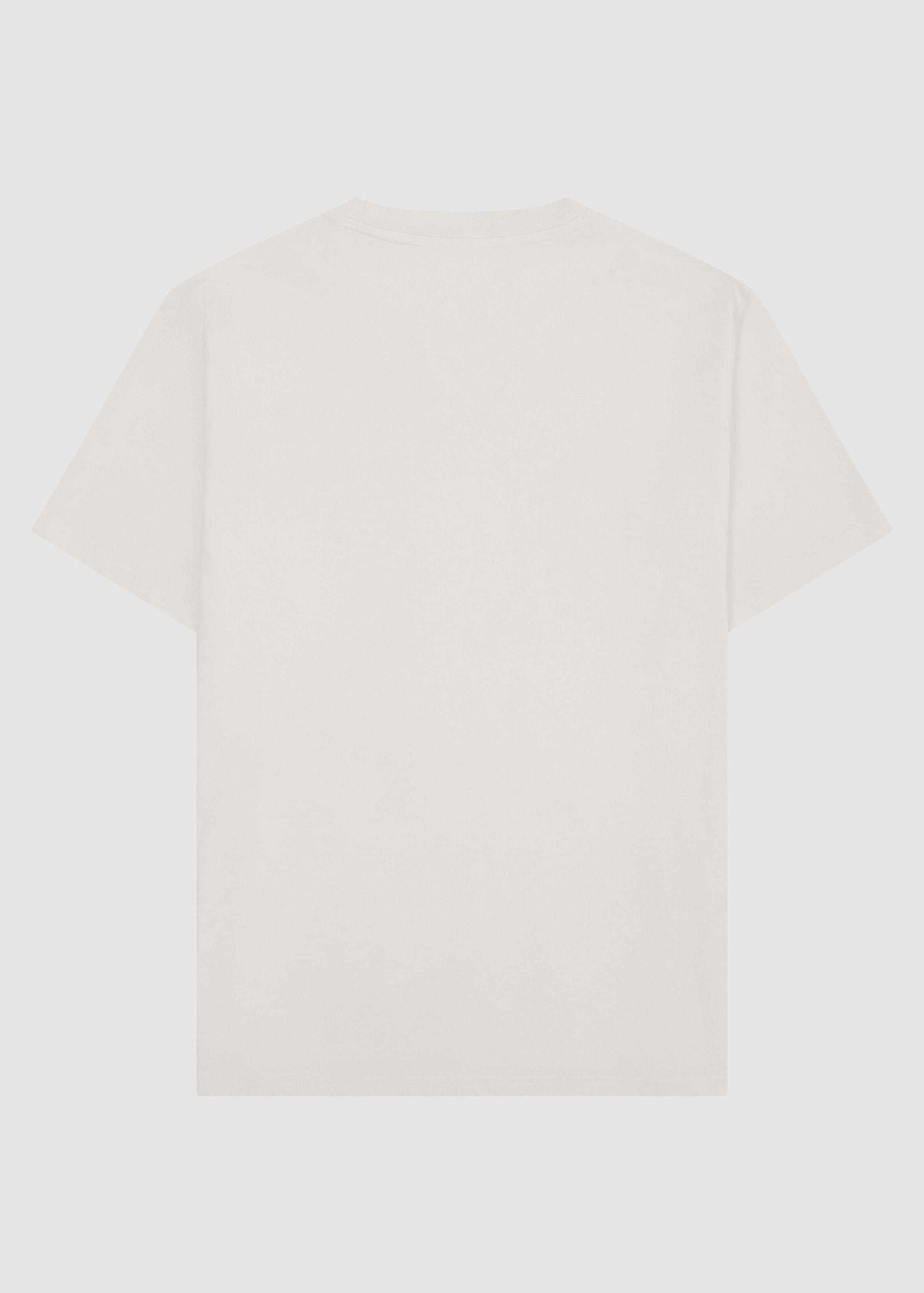 Chest Print T-Shirt Egret