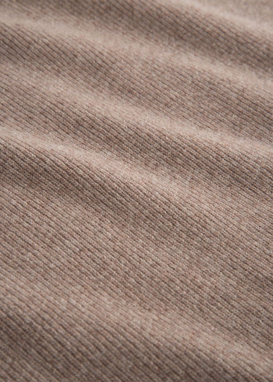 Wool Midth Lengt Rib Knit Skirt