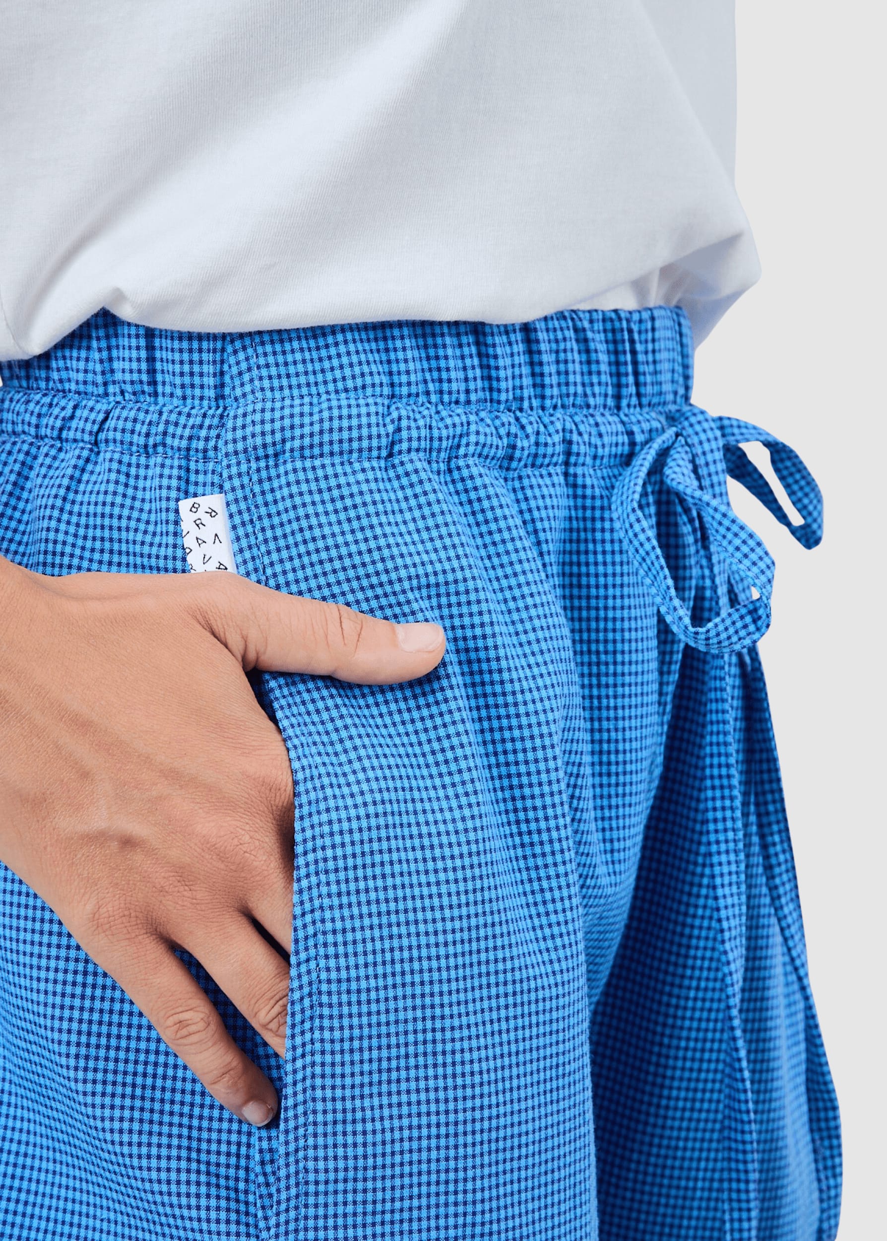 Checks Balloon Pants Blue Checks Balloon Pants Blue