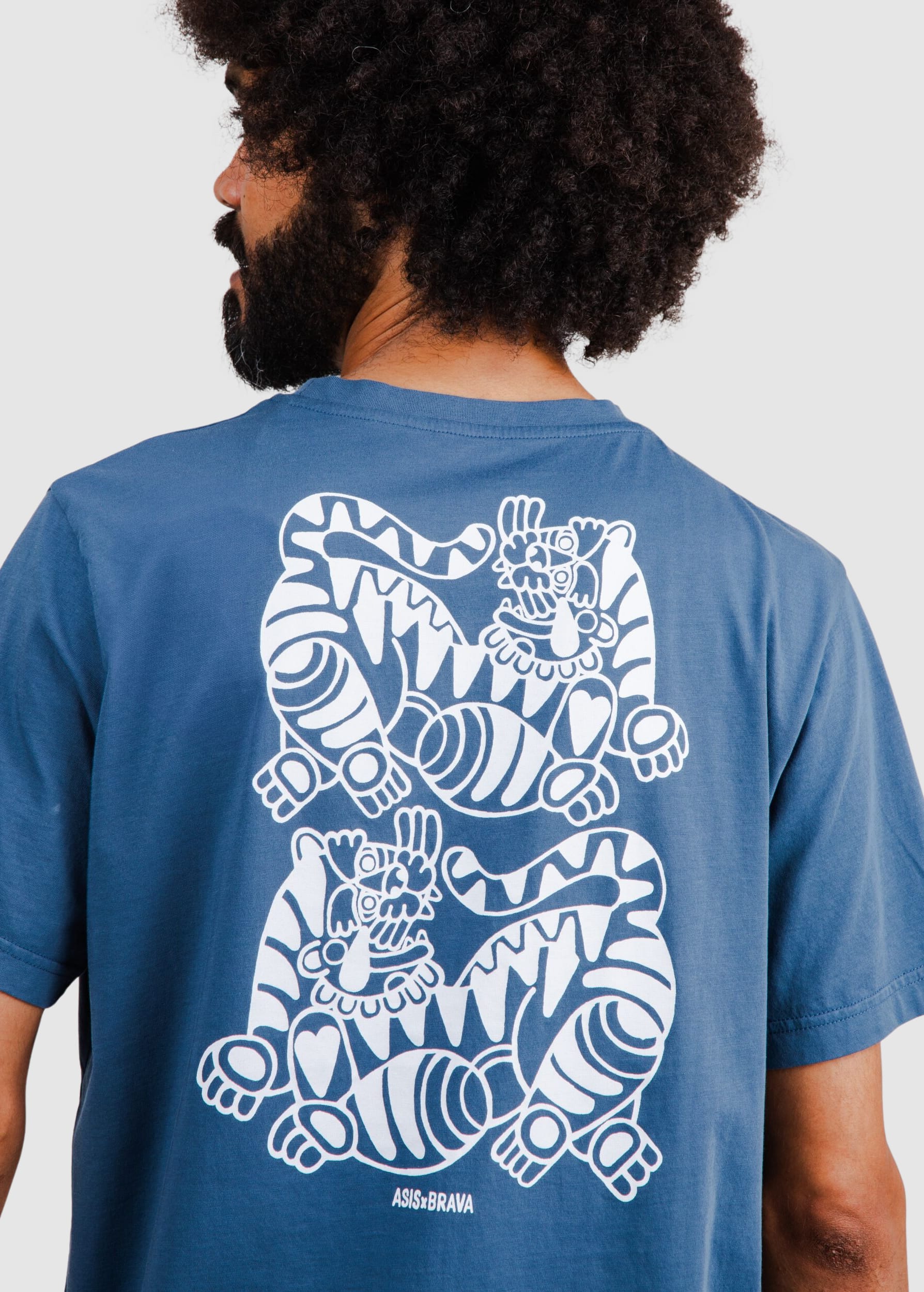 Asis Percales Tigris Regular T-Shirt Blue Asis Percales Tigris Regular T-Shirt Blue
