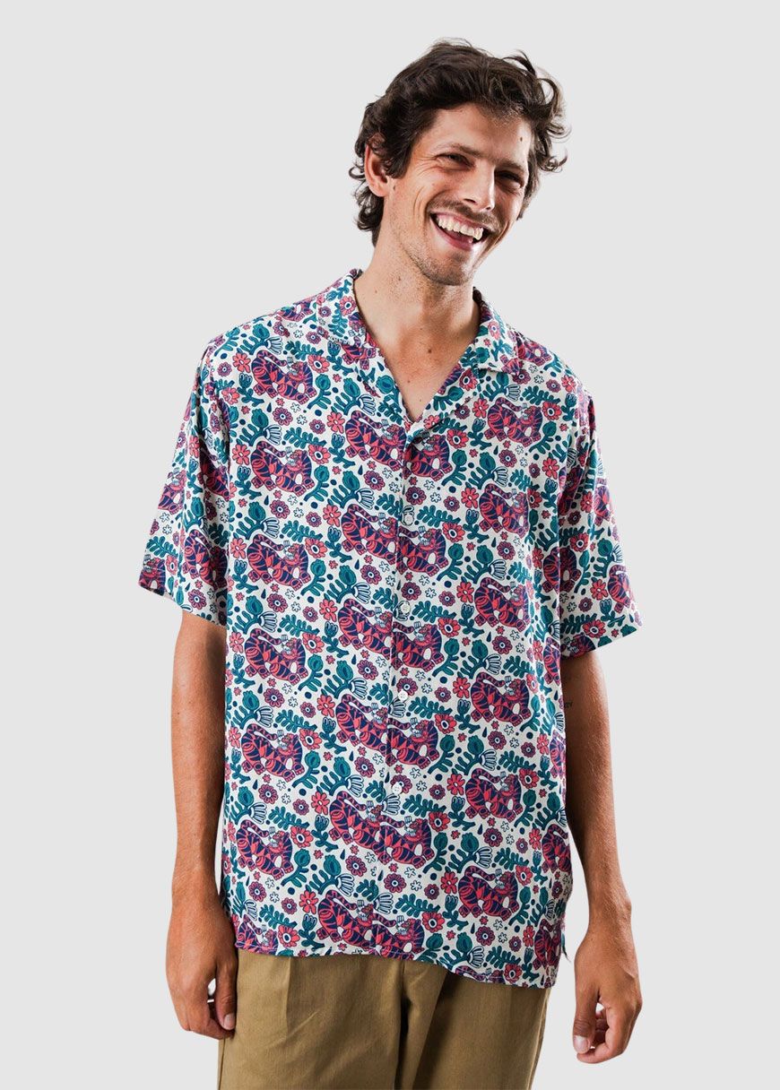 Asis Percales Tigris Aloha Shirt