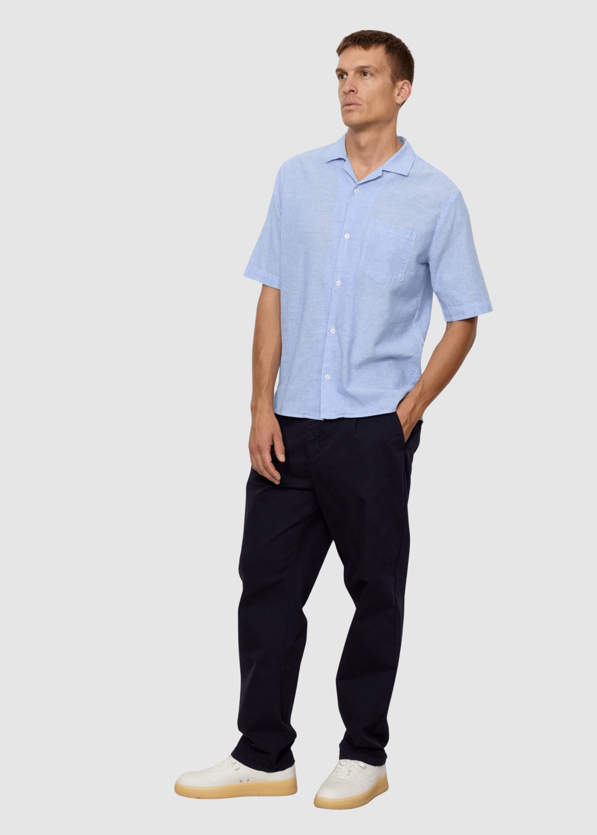 Shirt Cashew Stripes Blue Shirt Cashew Stripes Blue