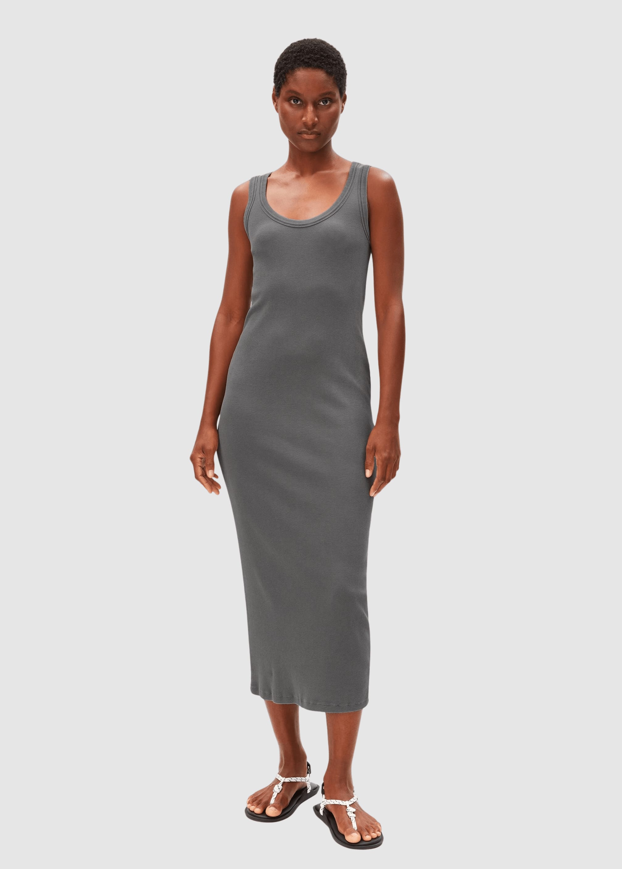 Gmt Dye Bodycon Rib Dress Space Steel Gmt Dye Bodycon Rib Dress Space Steel