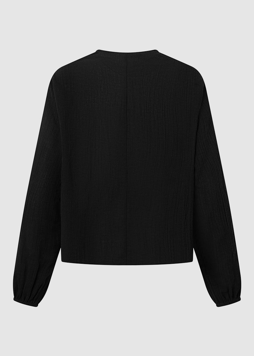 Cotton Crepe A-Shape Volume Sleeved Shirt Cotton Crepe A-Shape Volume Sleeved Shirt