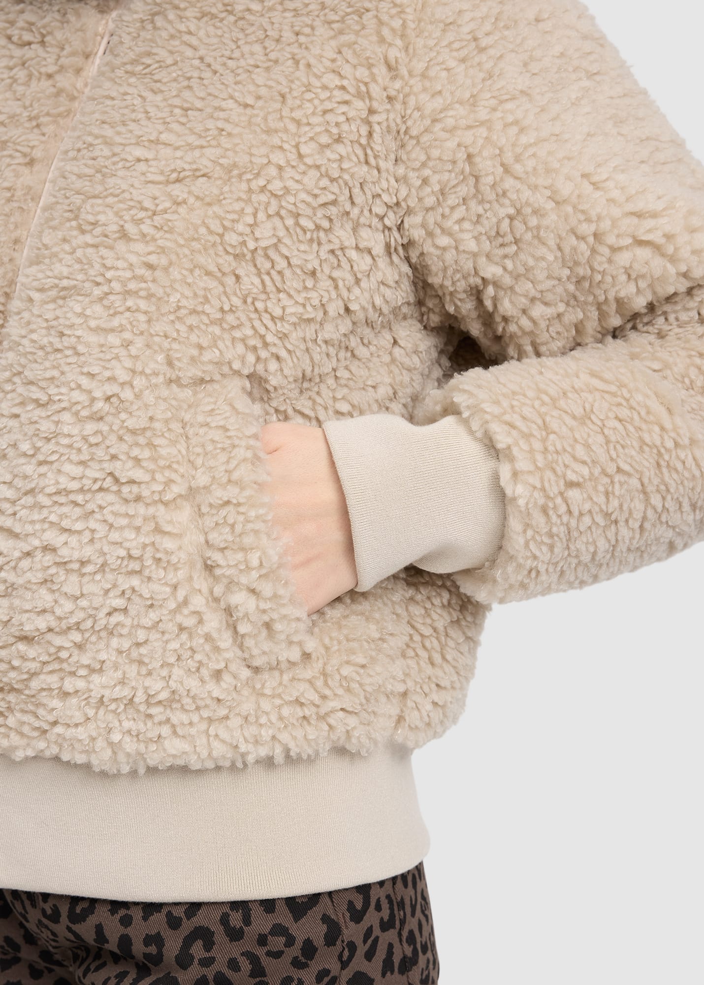 Faux-Fur Blouson Natural