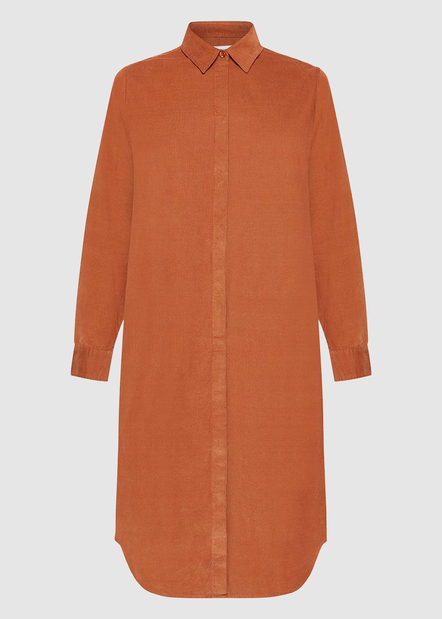 Corduroy Mid Length Shirt Dress Corduroy Mid Length Shirt Dress