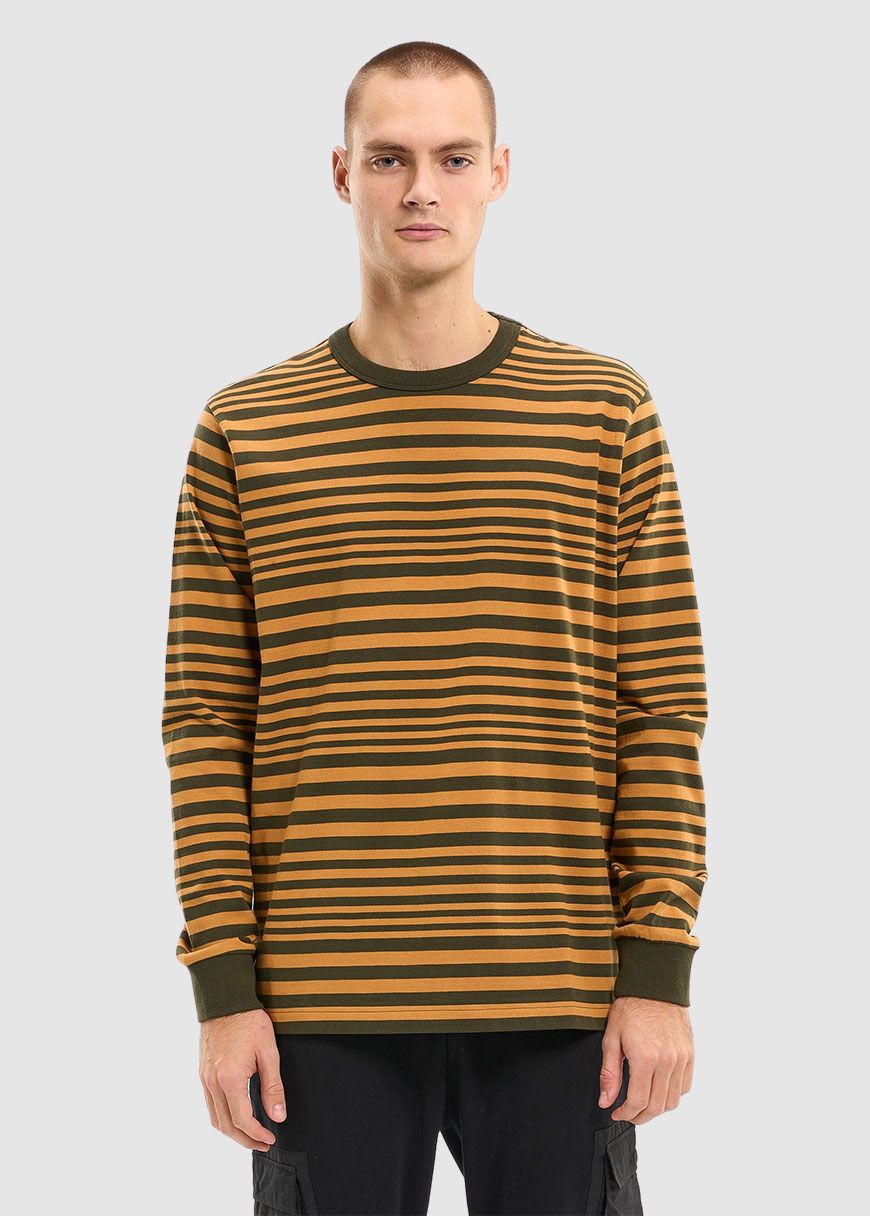 Regular Long Sleeve Cotton Striped O-Neck T-Shirt Regular Long Sleeve Cotton Striped O-Neck T-Shirt