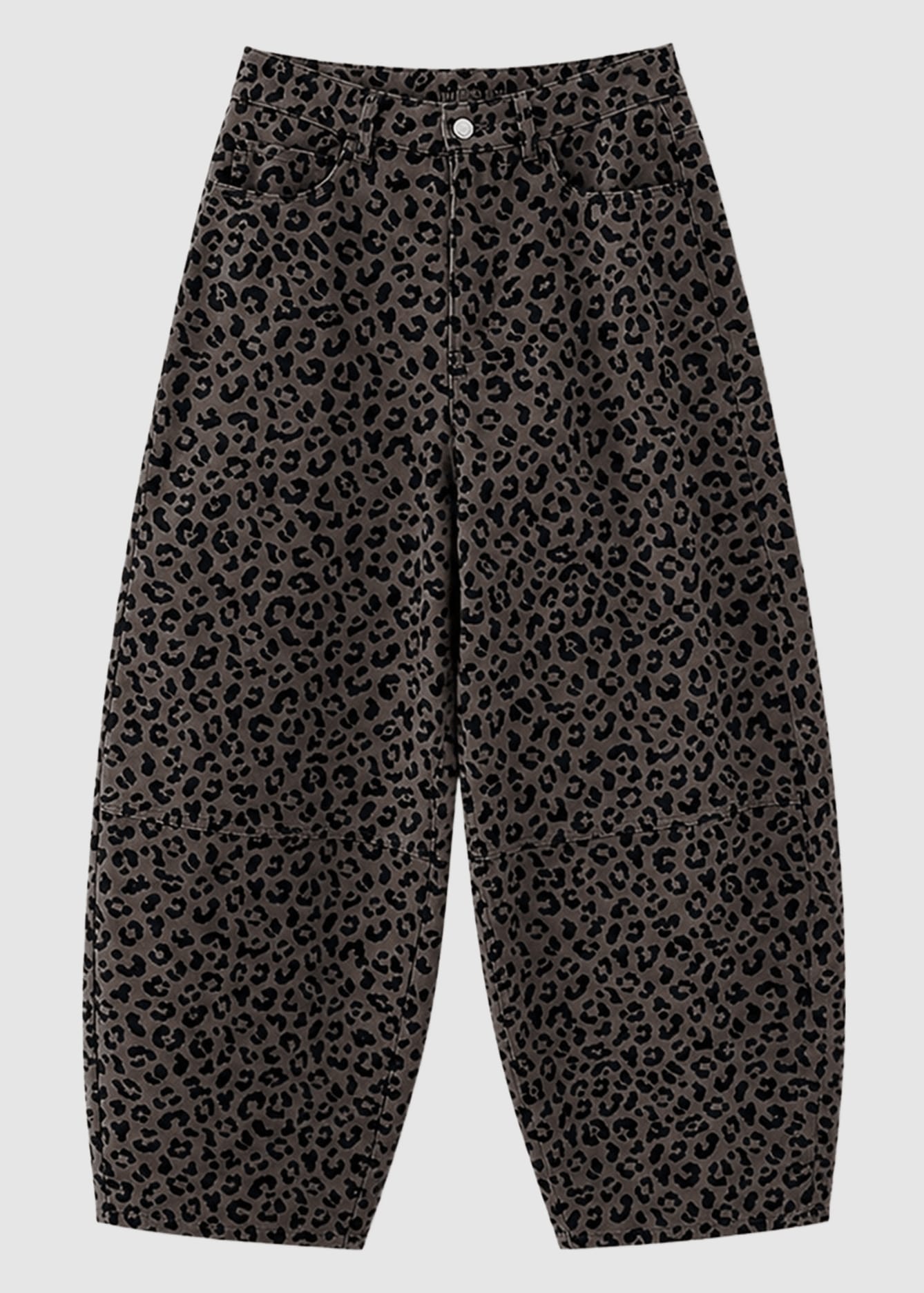 mazine-printed-barrel-leg-denim-pants-chocolate-brown-printed-7.jpeg Printed Barrel Leg Denim Pants Chocolate Brown Printed