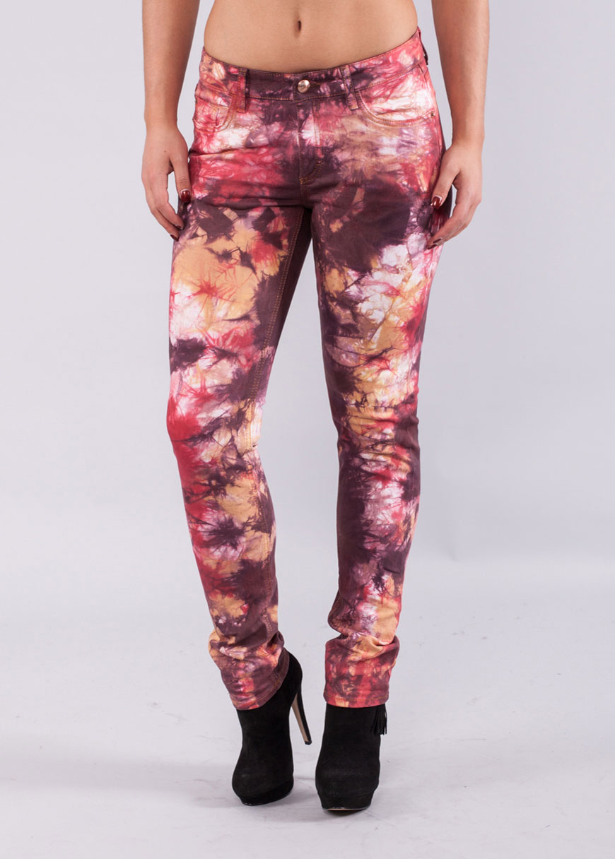 Lynn 3-col.-batik, red/yellow Lynn 3-col.-batik, red/yellow
