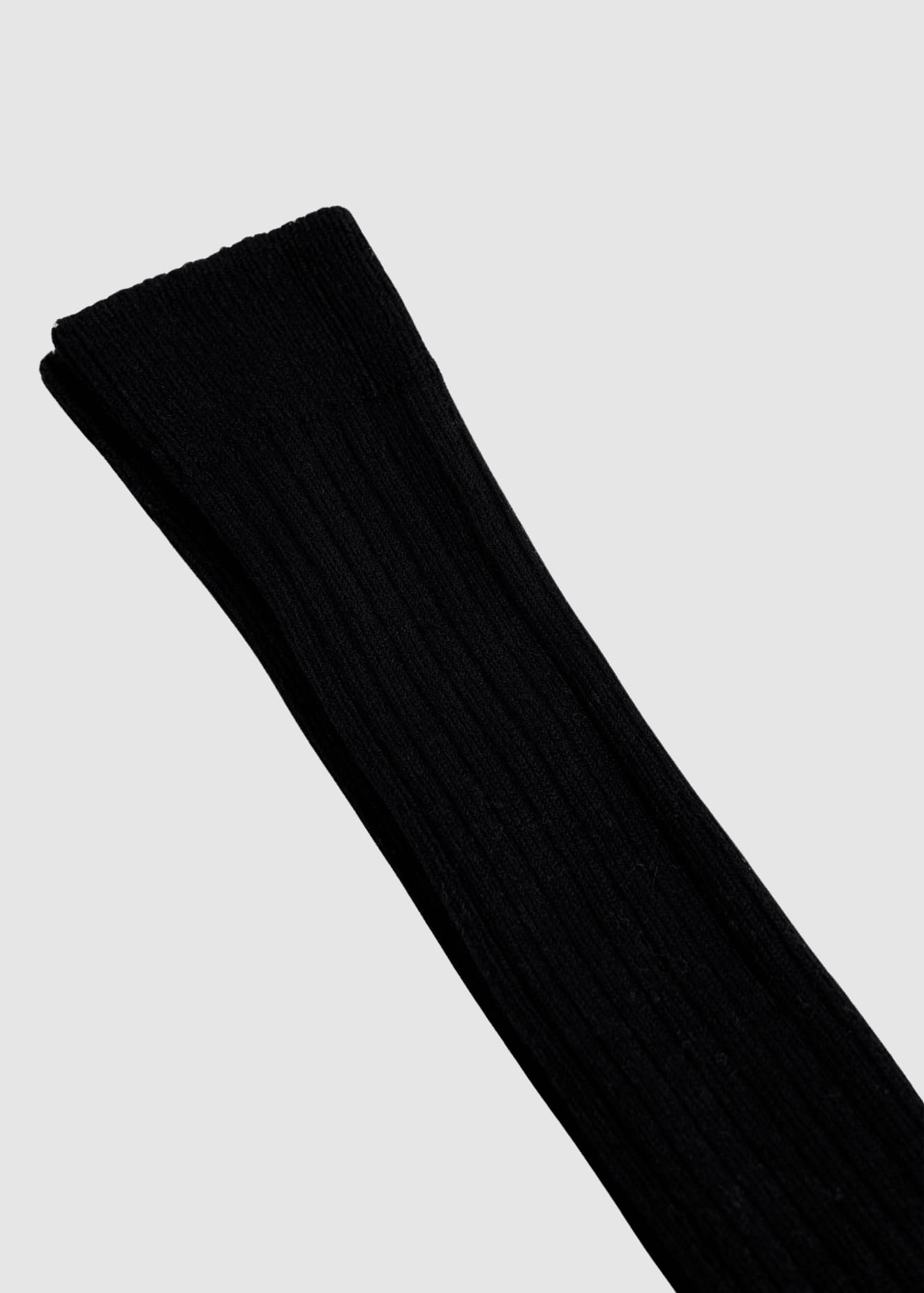 Kniestrümpfe Mit Rippe Black