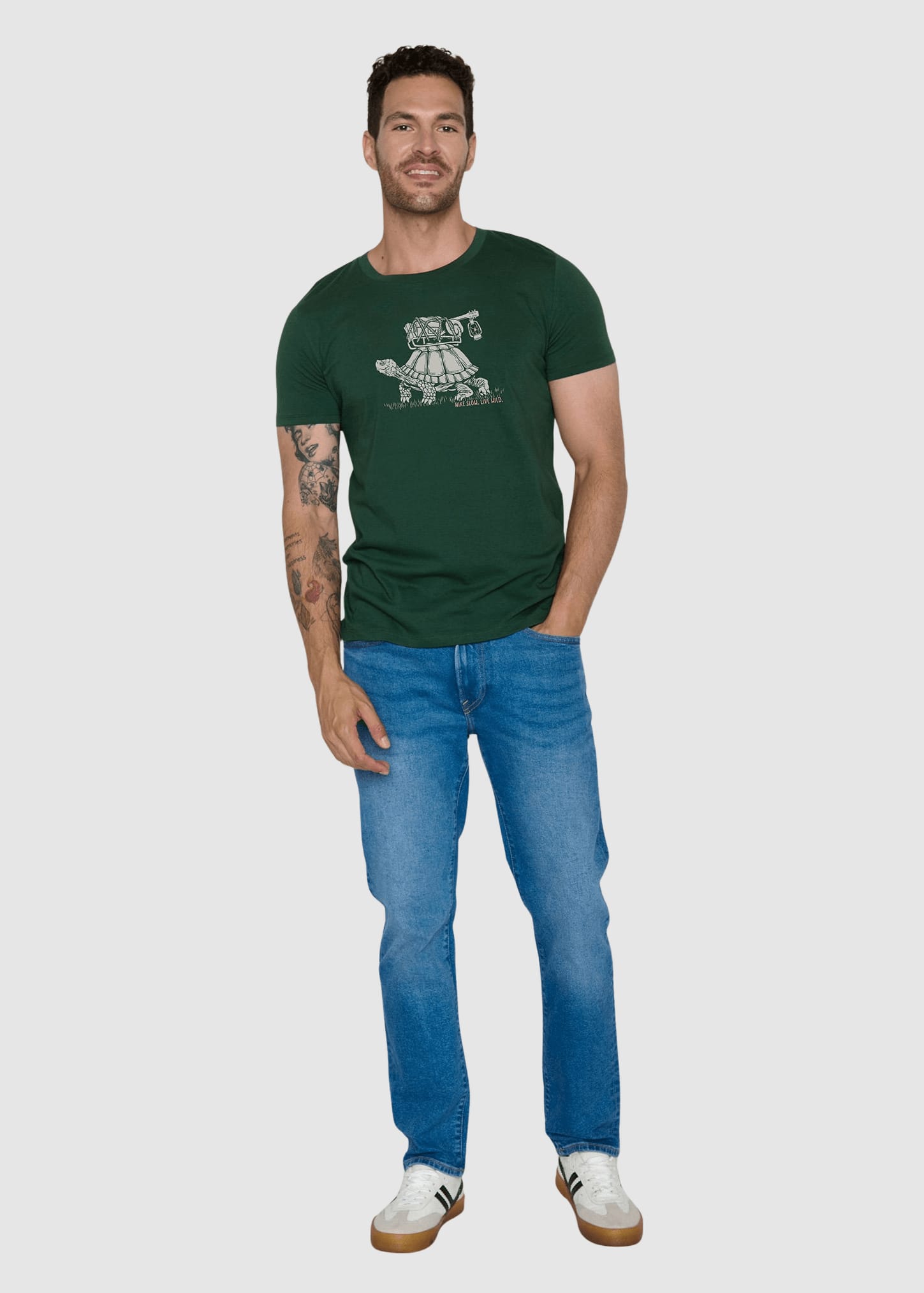 Turtle Walk Guide T-Shirt Bottle Green