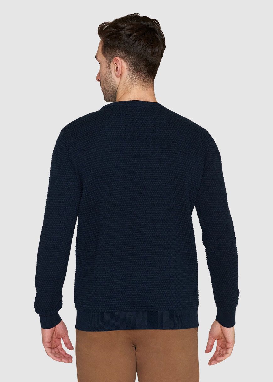 knowledge_cotton_apparel_vagn_regular_bubble_knit_crew_neck_AW_25_KCA_1080067_1001_Total_Eclipse_2_c55f7773cd Vagn Regular Bubble Knit Crew Neck