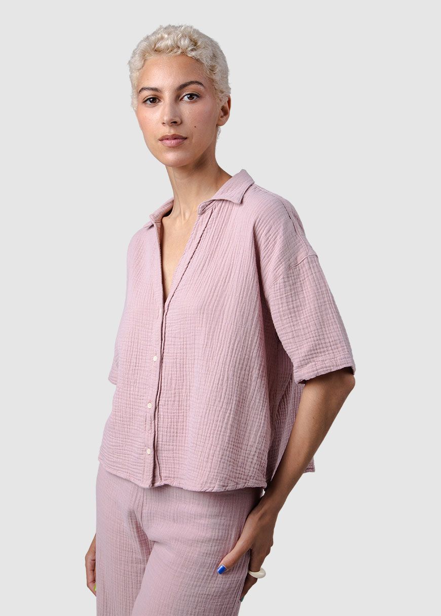 Bubble Oversize Cropped Blouse