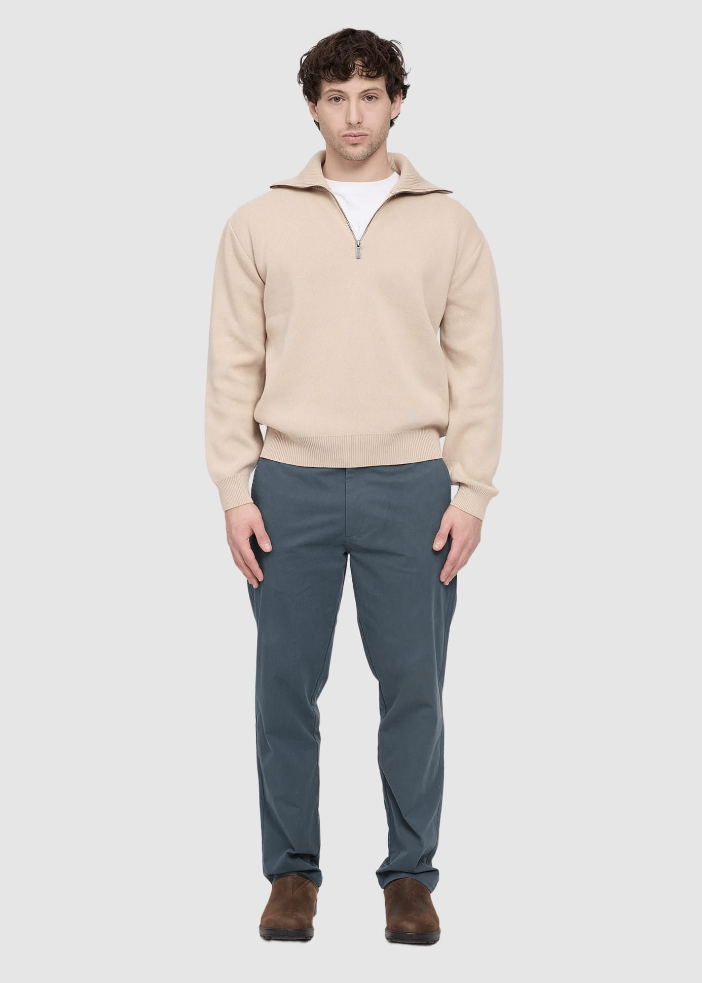 mazine-jacquard-knit-troyer-light-beige-4.jpeg Jacquard Knit Troyer Light Beige