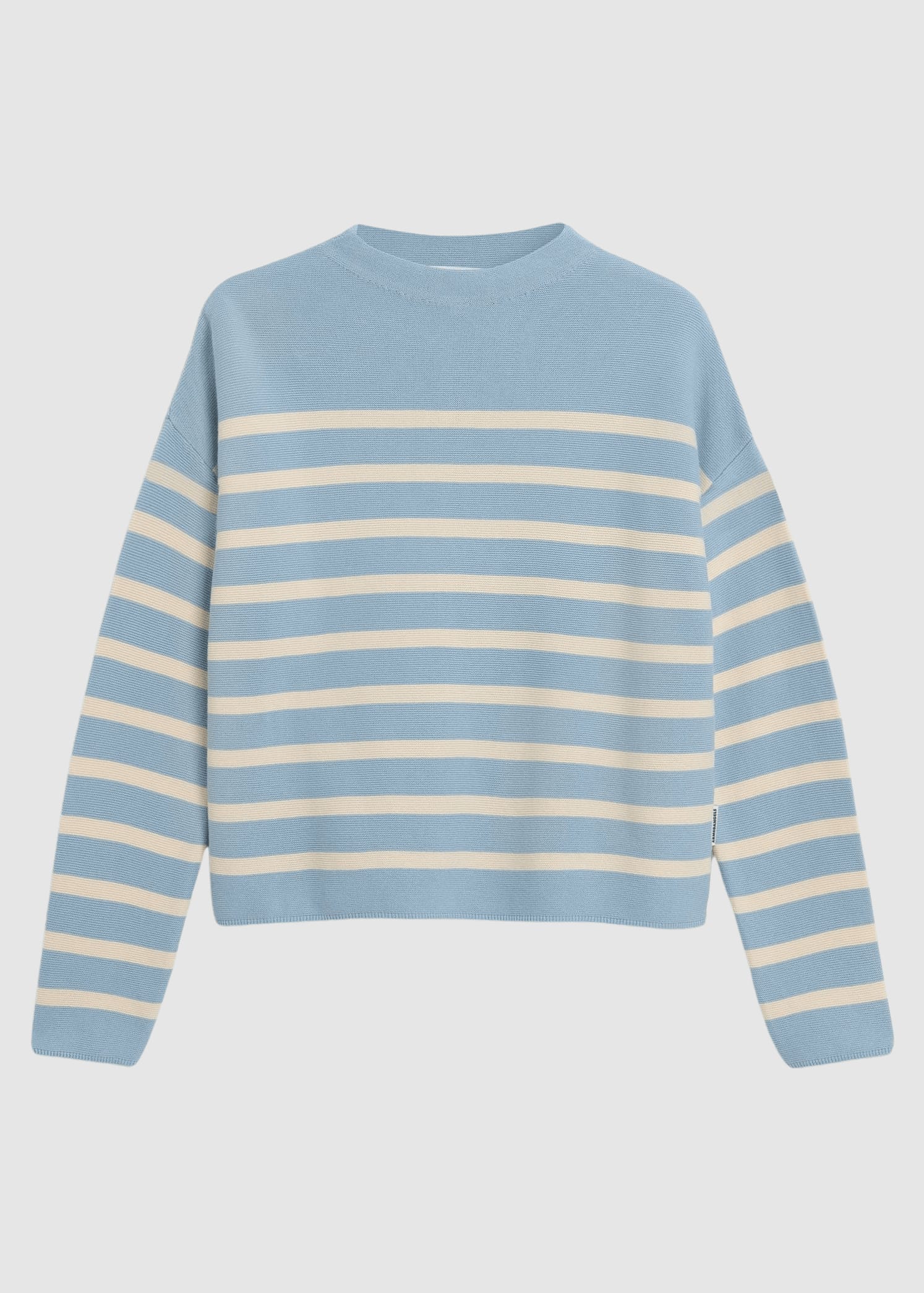 Merinaa Stripes Knit Sweater Blue Glow-Oatmilk Merinaa Stripes Knit Sweater Blue Glow-Oatmilk