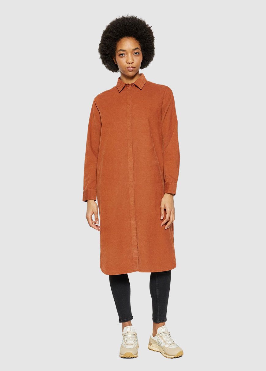 Corduroy Mid Length Shirt Dress Corduroy Mid Length Shirt Dress