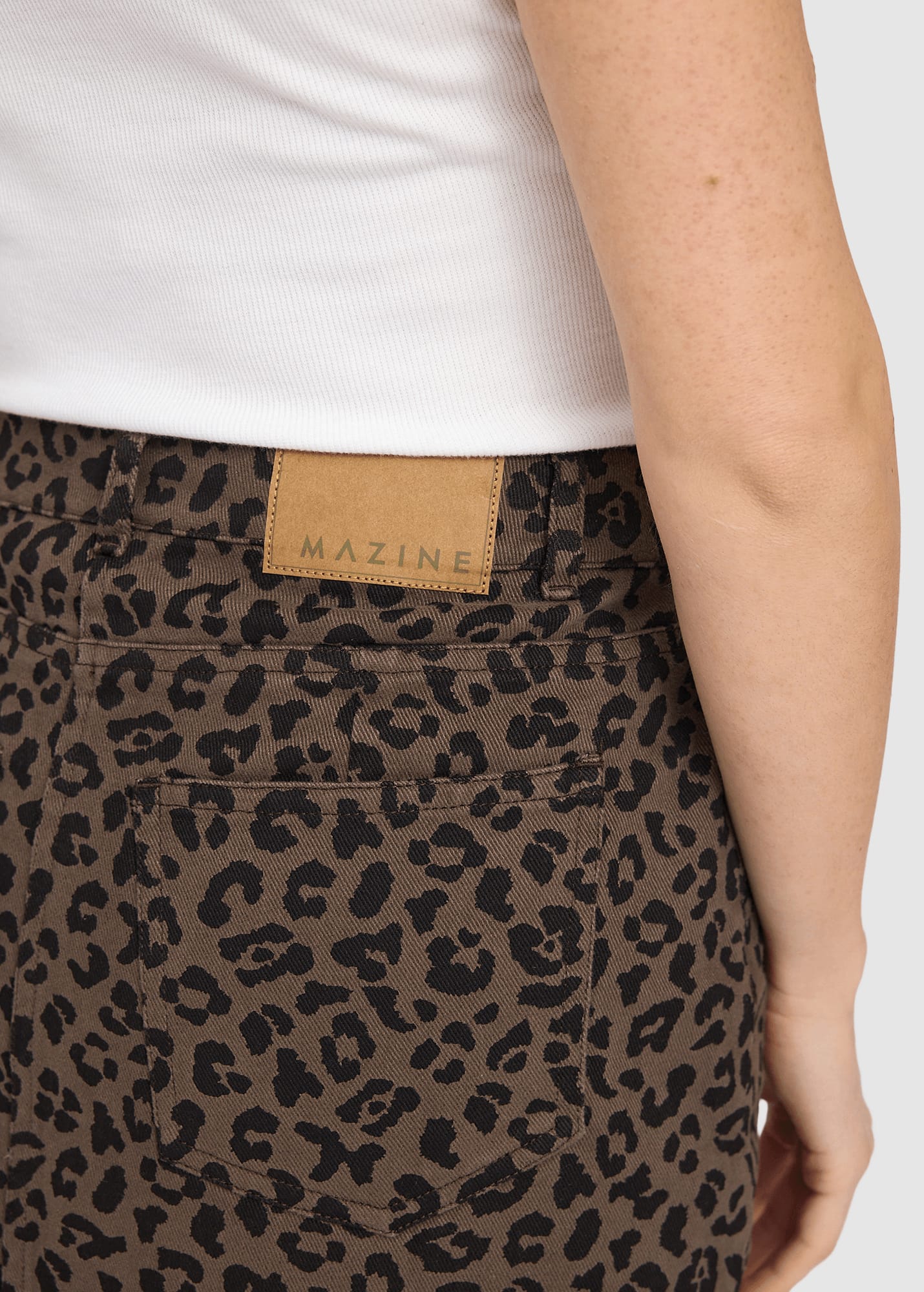 mazine-printed-mini-denim-skirt-chocolate-brown-printed-5.jpeg Printed Mini Denim Skirt Chocolate Brown Printed