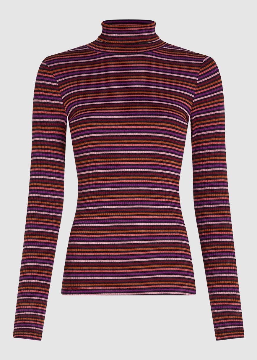 Rollneck Top Rolla Stripe
