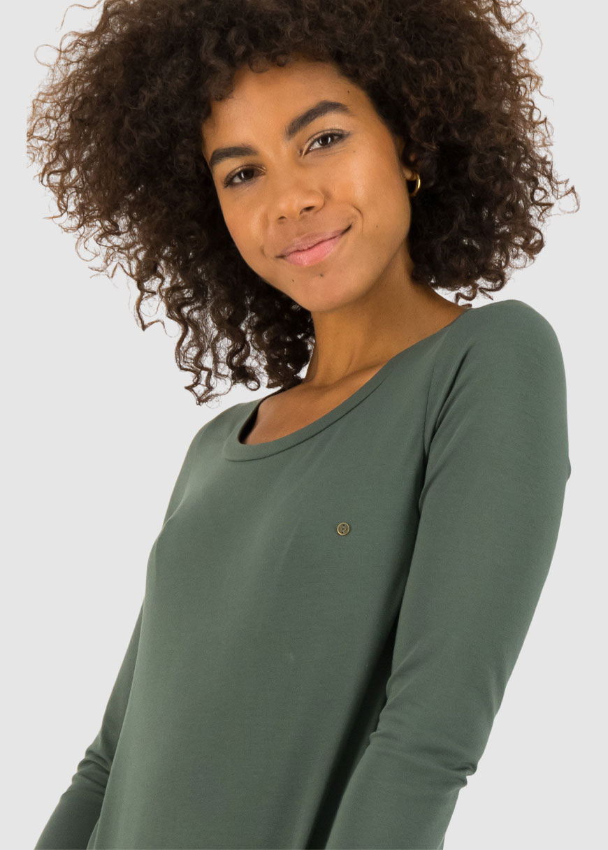 Logo Round Neck Langarm Welle Logo Round Neck Langarm Welle