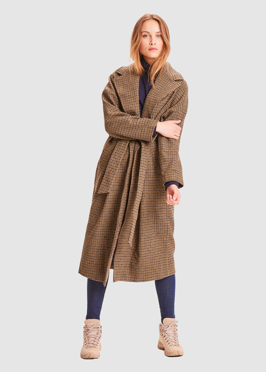 Poppy Wool Lapel Coat