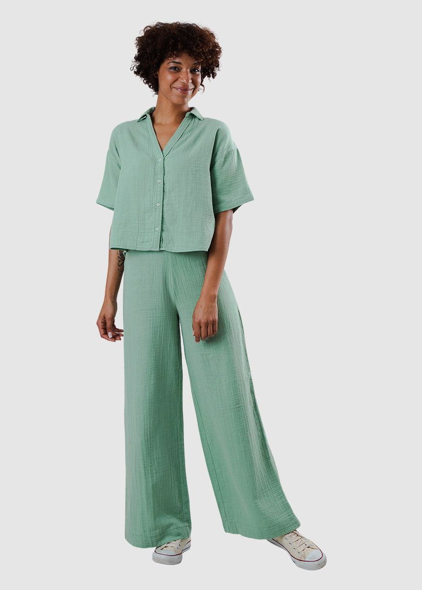 Bubble Cropped Blouse