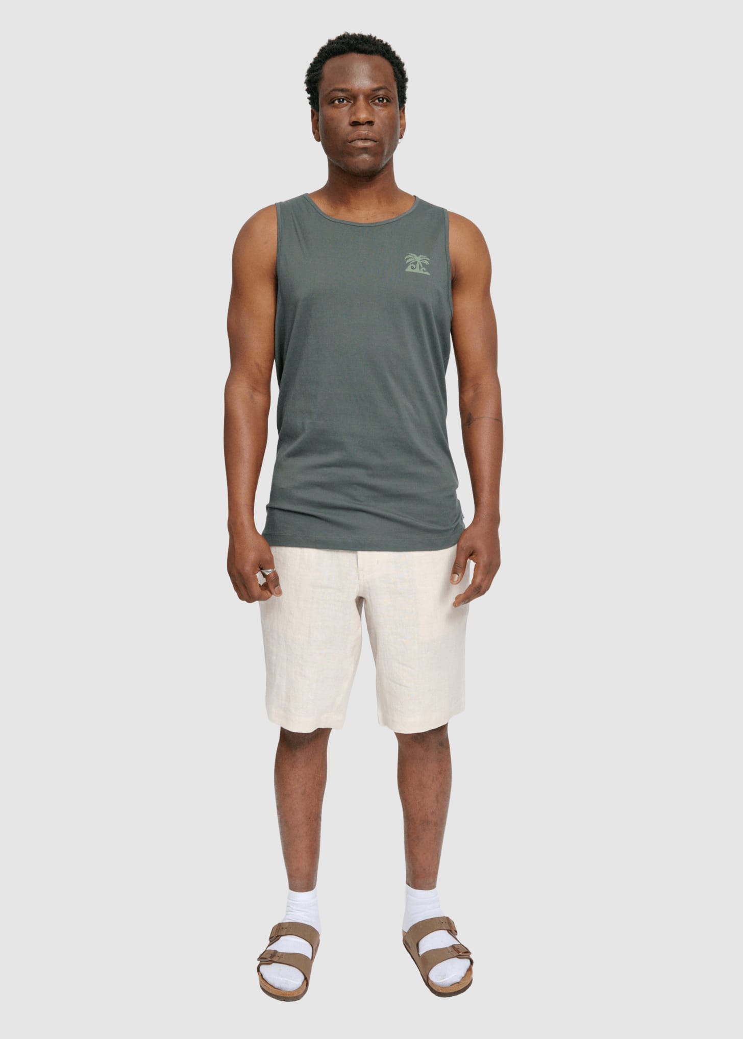 Back Print Tanktop Bottle Palm Back Print Tanktop Bottle Palm