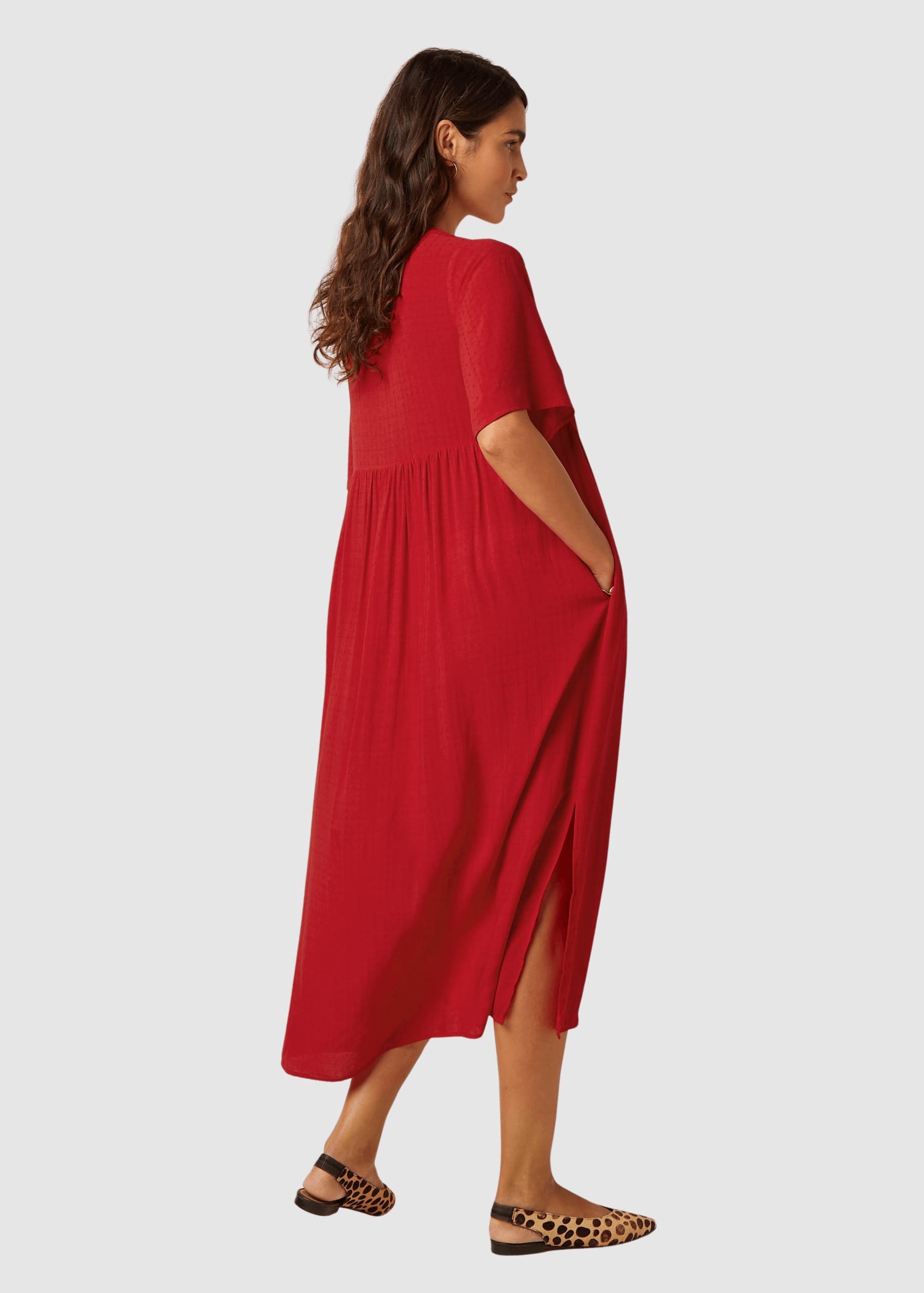 Ivana Dress Tortoise Chili Red