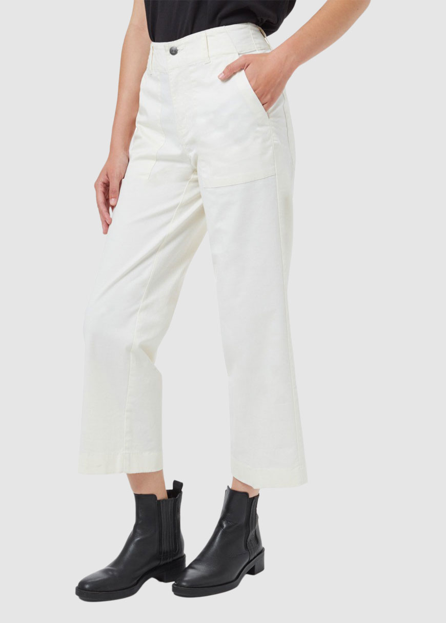Twill Cropped Wide Leg Pant Twill Cropped Wide Leg Pant