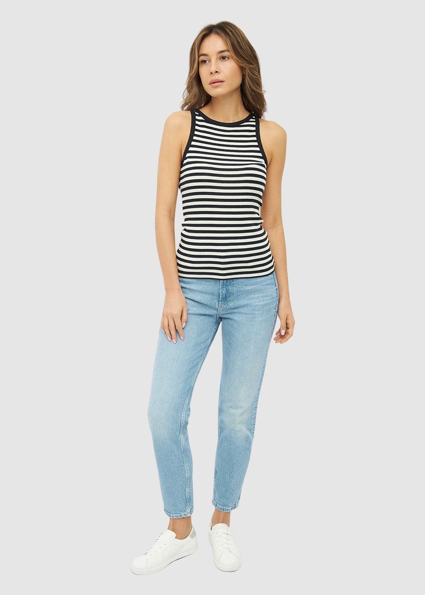 Striped Racer Rib Top