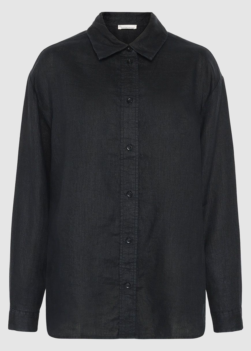 knowledge_cotton_apparel_loose_linen_long_sleeved_shirt_SS_25_KCA_2090040_1300_Black_Jet_5_146bfff759 Loose Linen Long Sleeved Shirt