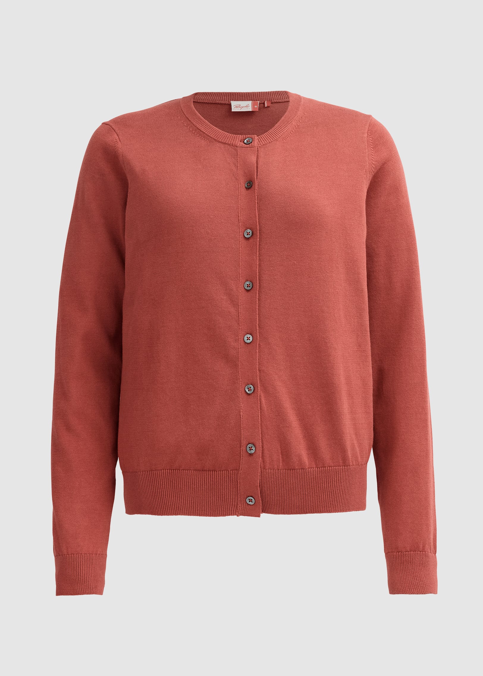 Feinstrick-Jacke Terrakotta