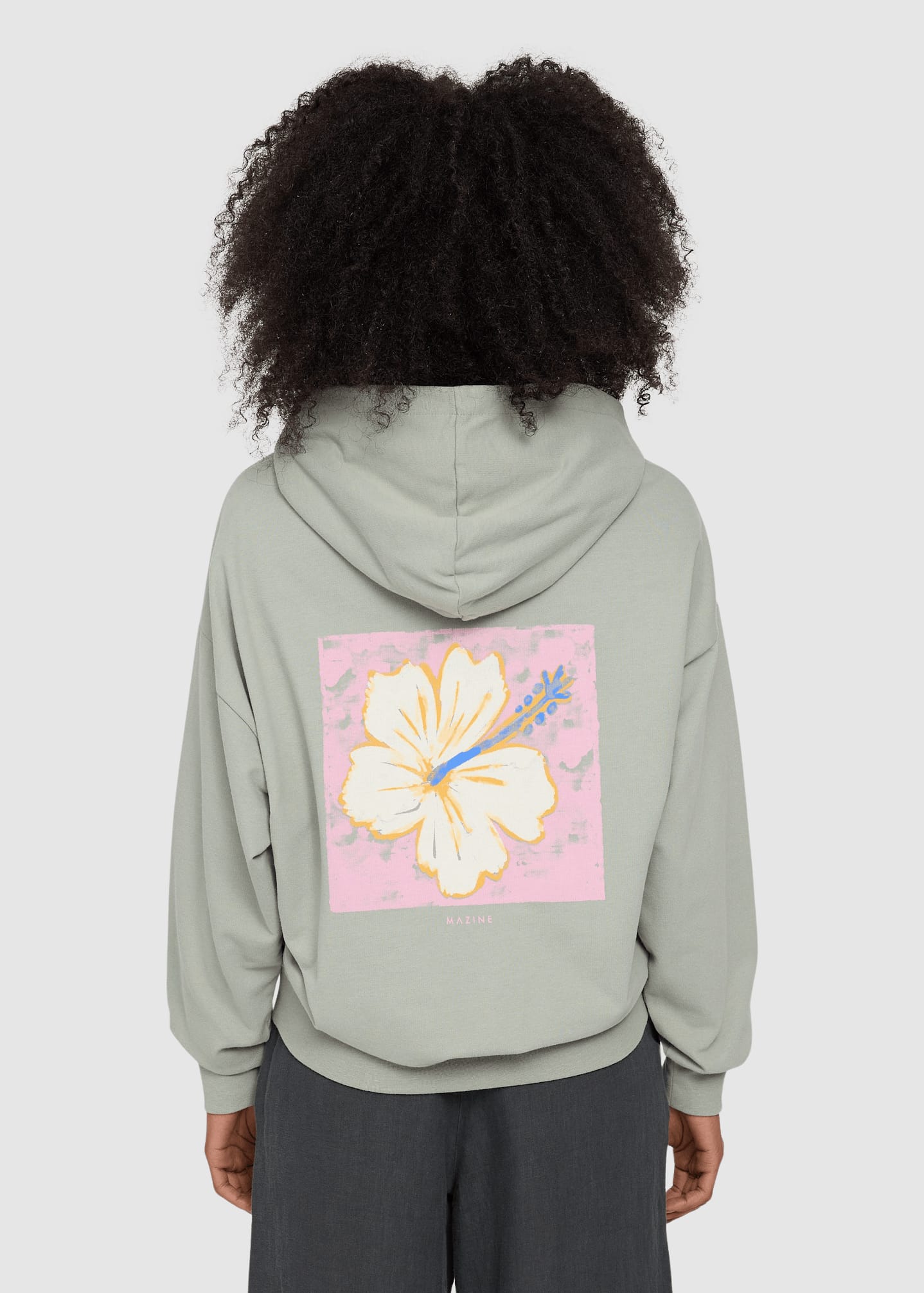 Back Print Hoodie Eucalyptus/hibiscus Back Print Hoodie Eucalyptus/hibiscus