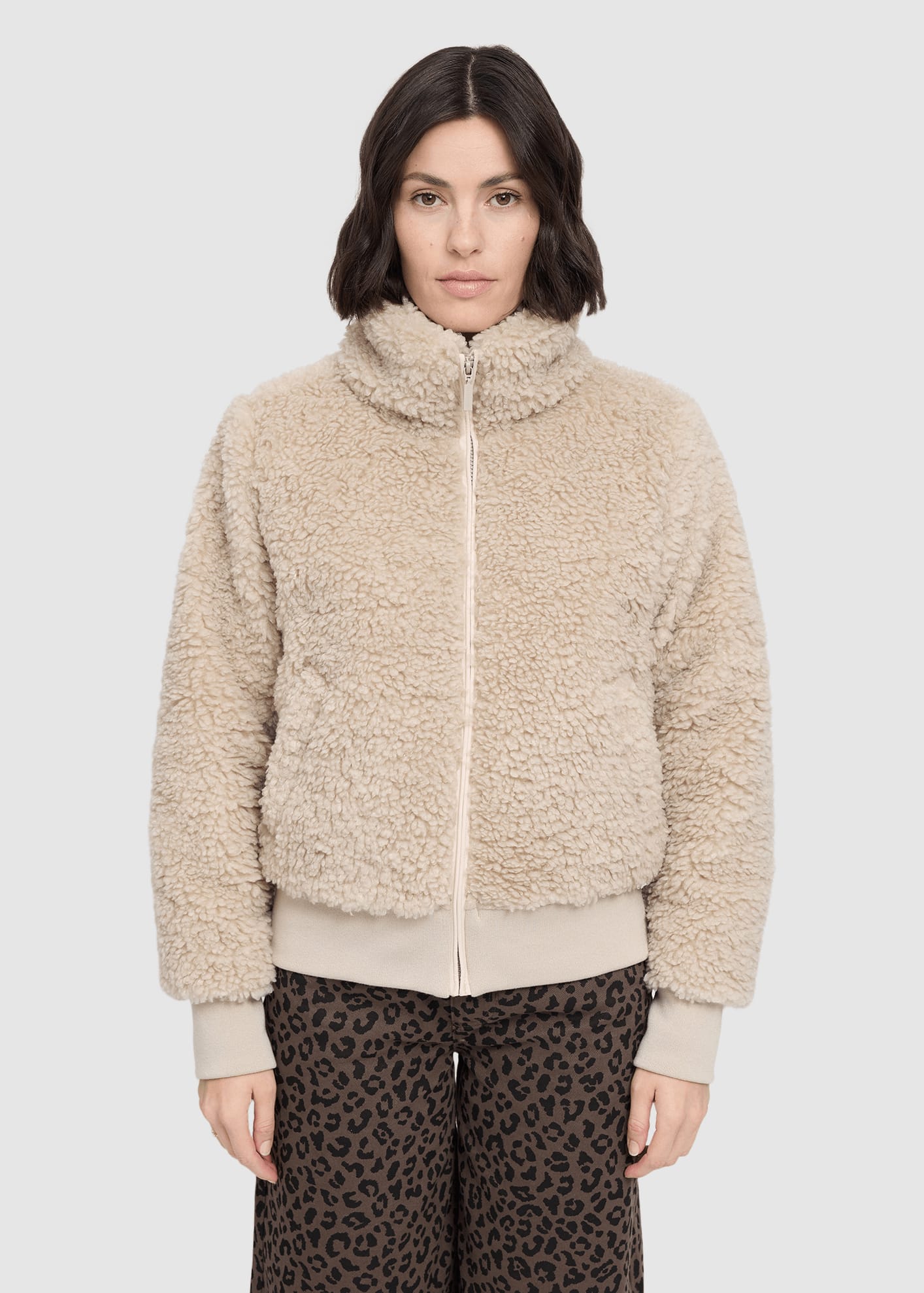 Faux-Fur Blouson Natural