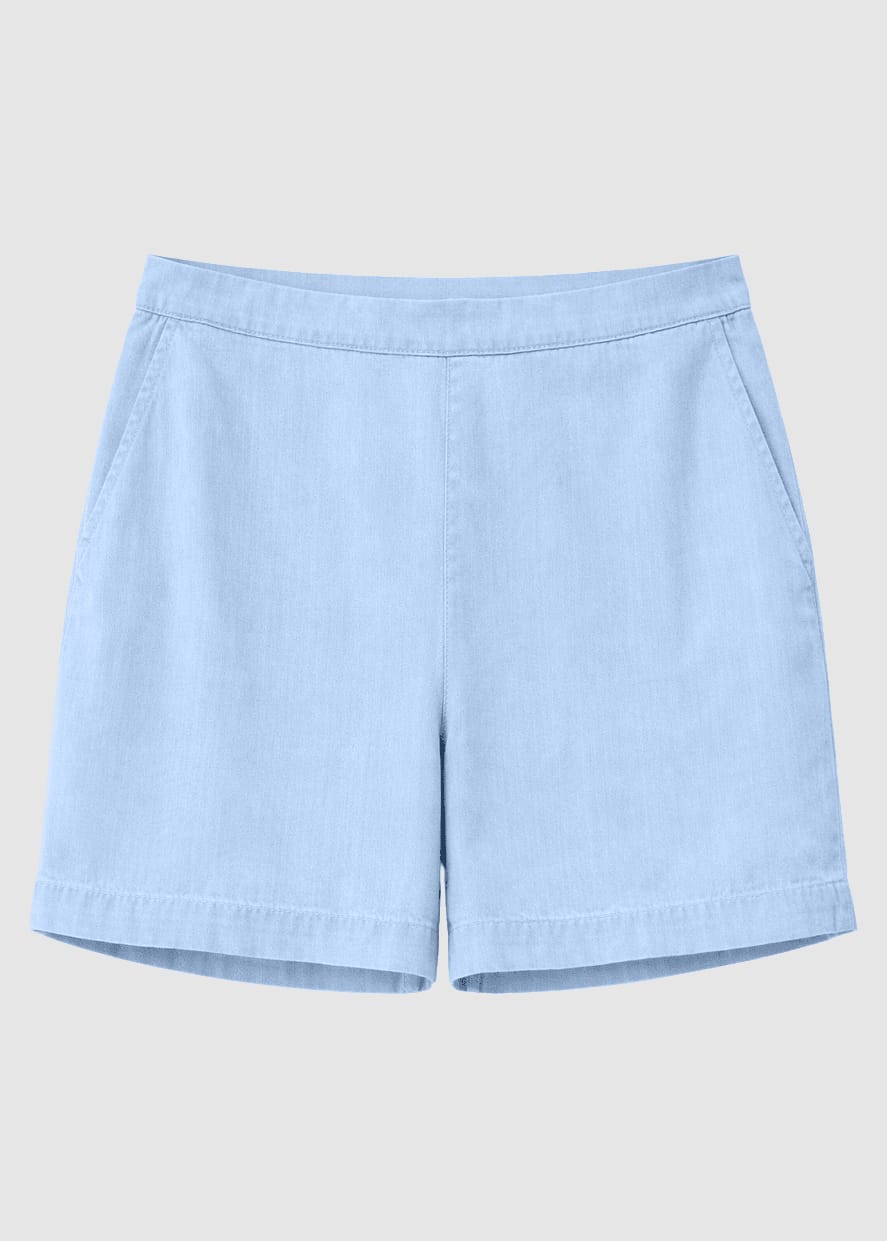 Tencel Shorts Light Blue Wash Tencel Shorts Light Blue Wash