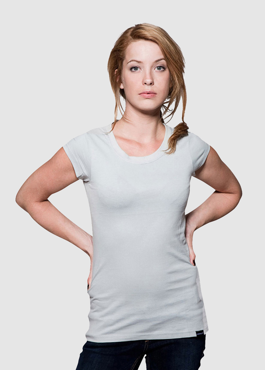 T-Shirt Rundausschnitt, kurze Ärmel Grau T-Shirt Rundausschnitt, kurze Ärmel Grau