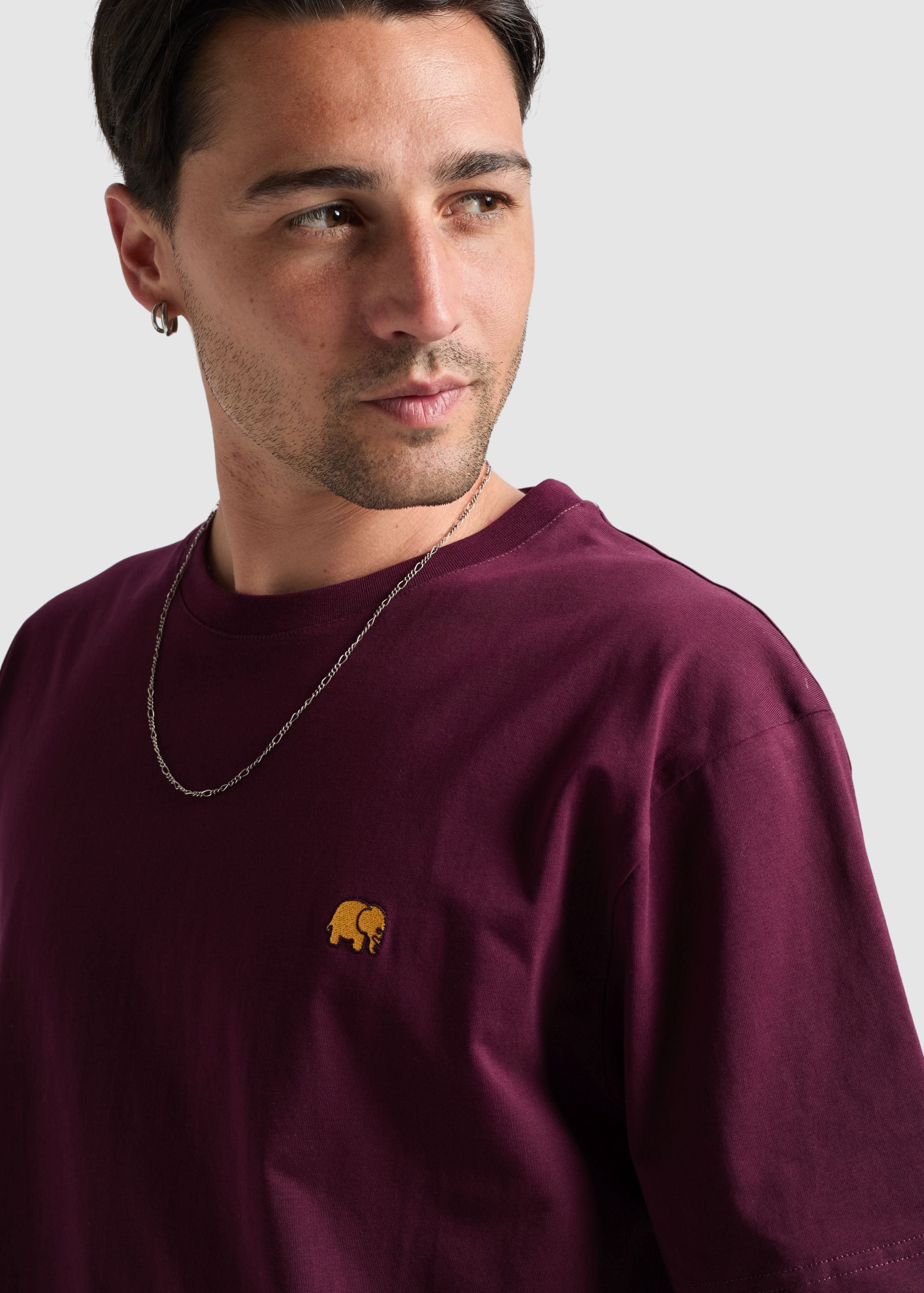 Organic Essential T-Shirt Wine Red