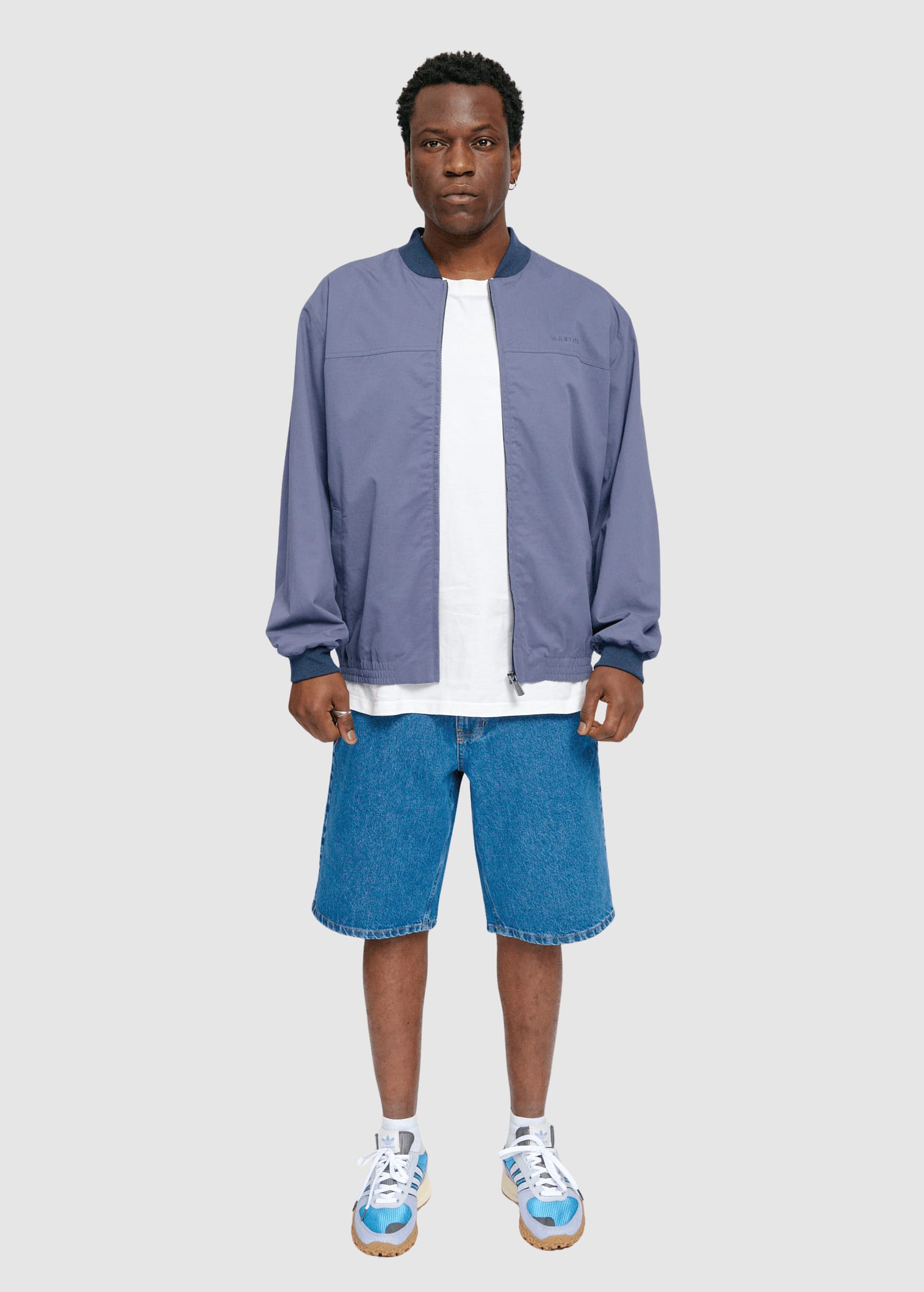 Natural Bomber Jacket Nightshadow Blue Natural Bomber Jacket Nightshadow Blue