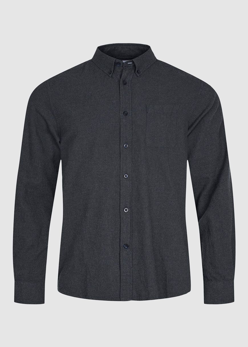 Regular Fit Melangé Flannel Shirt Regular Fit Melangé Flannel Shirt