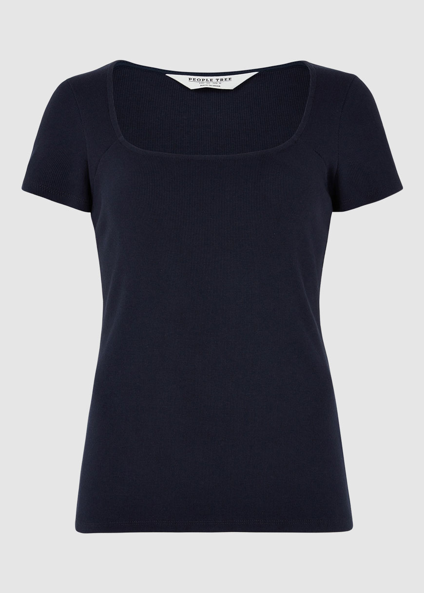 Casey Rib Square Neck Top