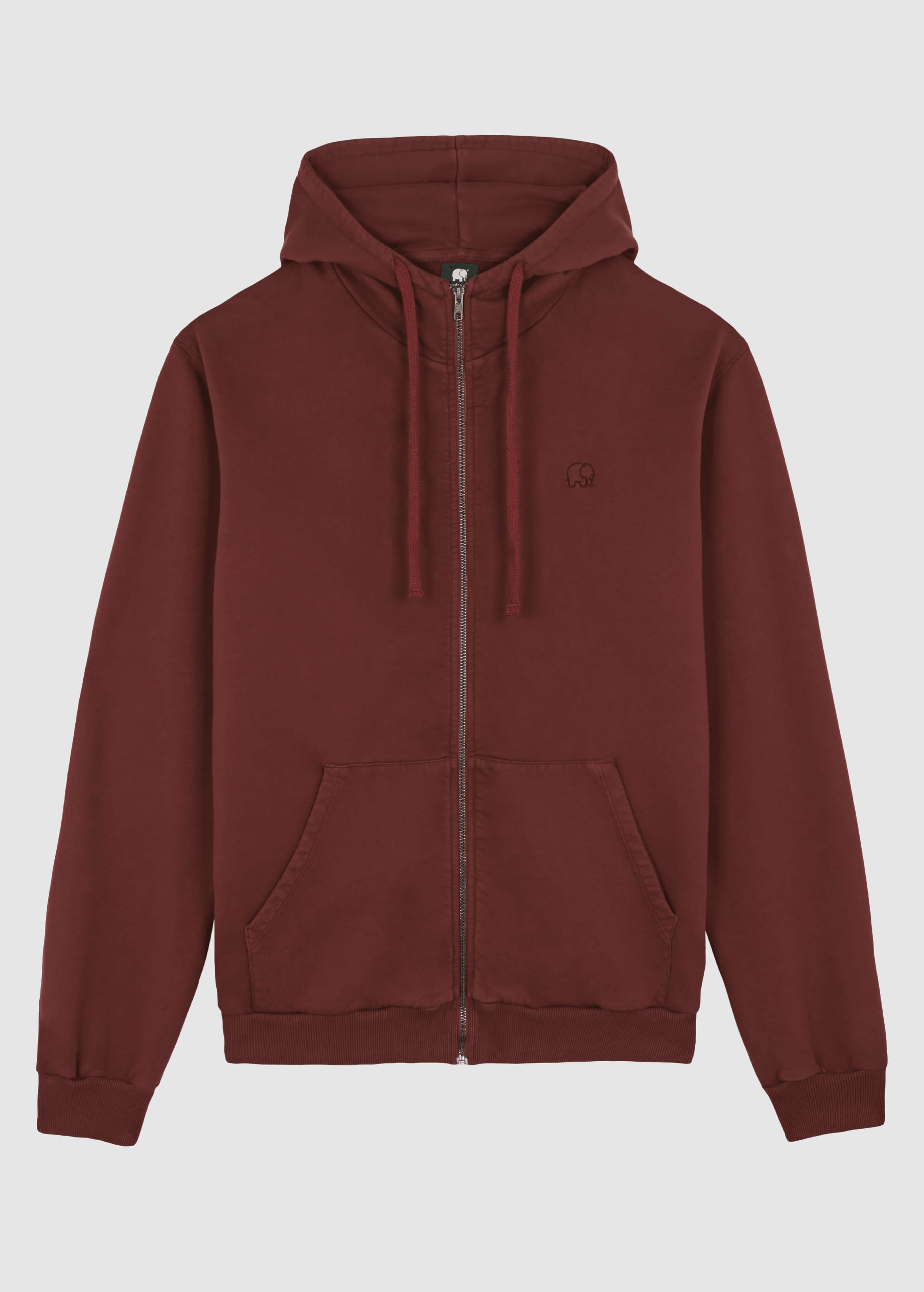 Essential Zip Hoodie Andorra Brown Grey