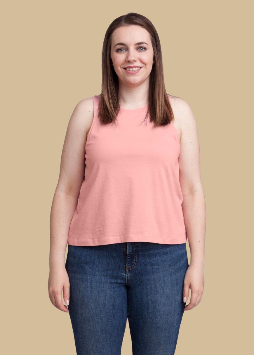 Cropped Oversized Tanktop Woman Cropped Oversized Tanktop Woman