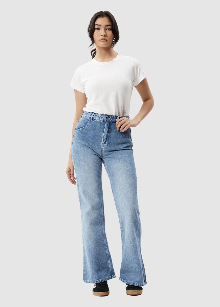 Marsha Hemp Denim Flared Leg Jeans Marsha Hemp Denim Flared Leg Jeans