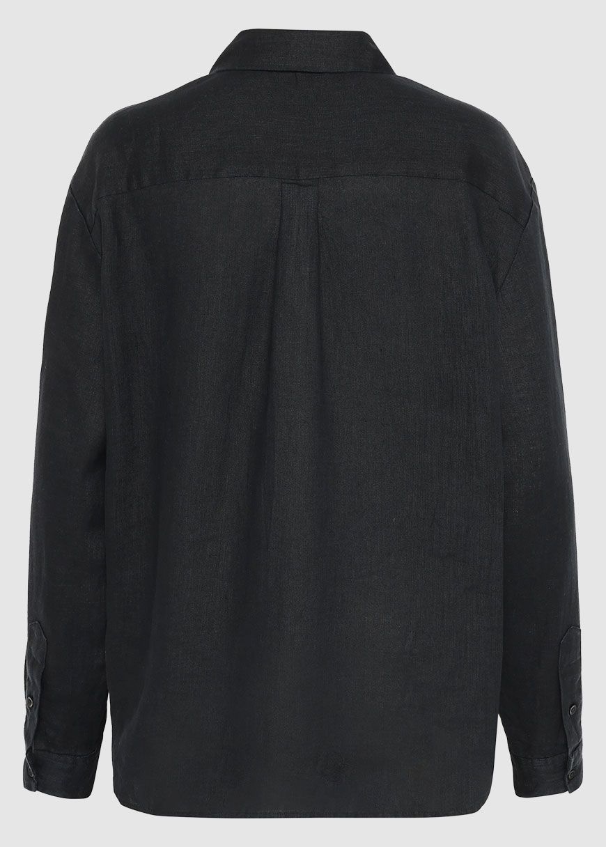 knowledge_cotton_apparel_loose_linen_long_sleeved_shirt_SS_25_KCA_2090040_1300_Black_Jet_6_f00a528b6c Loose Linen Long Sleeved Shirt