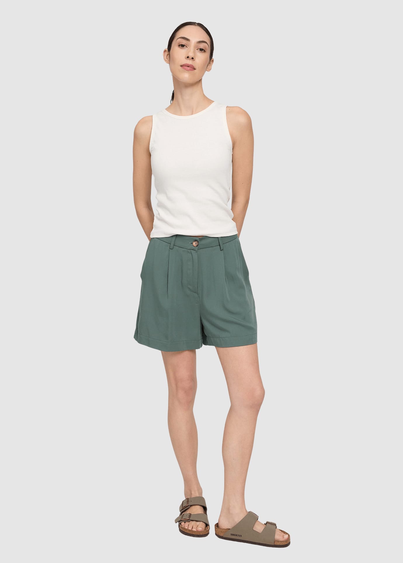 Pleated Viscose Shorts Bottle
