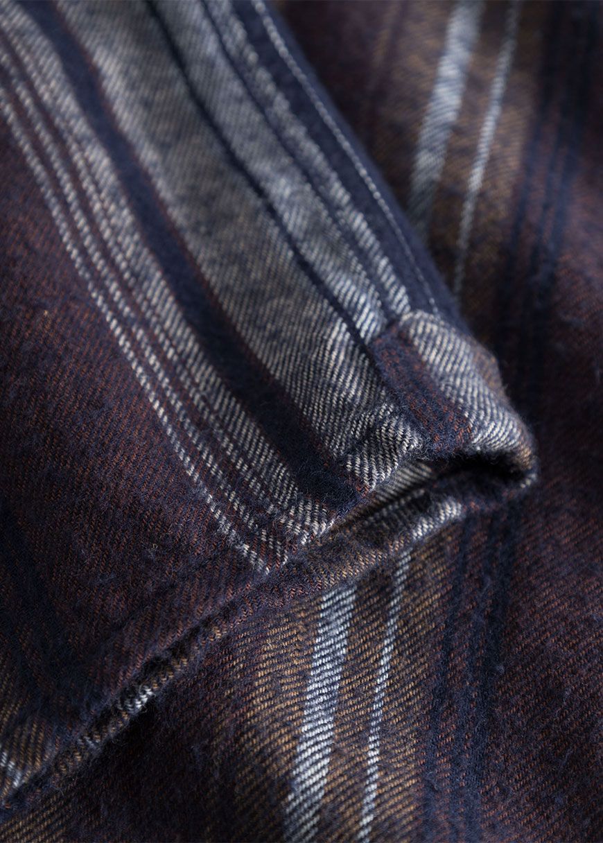 Loose Fit Double Layer Striped Shirt Loose Fit Double Layer Striped Shirt
