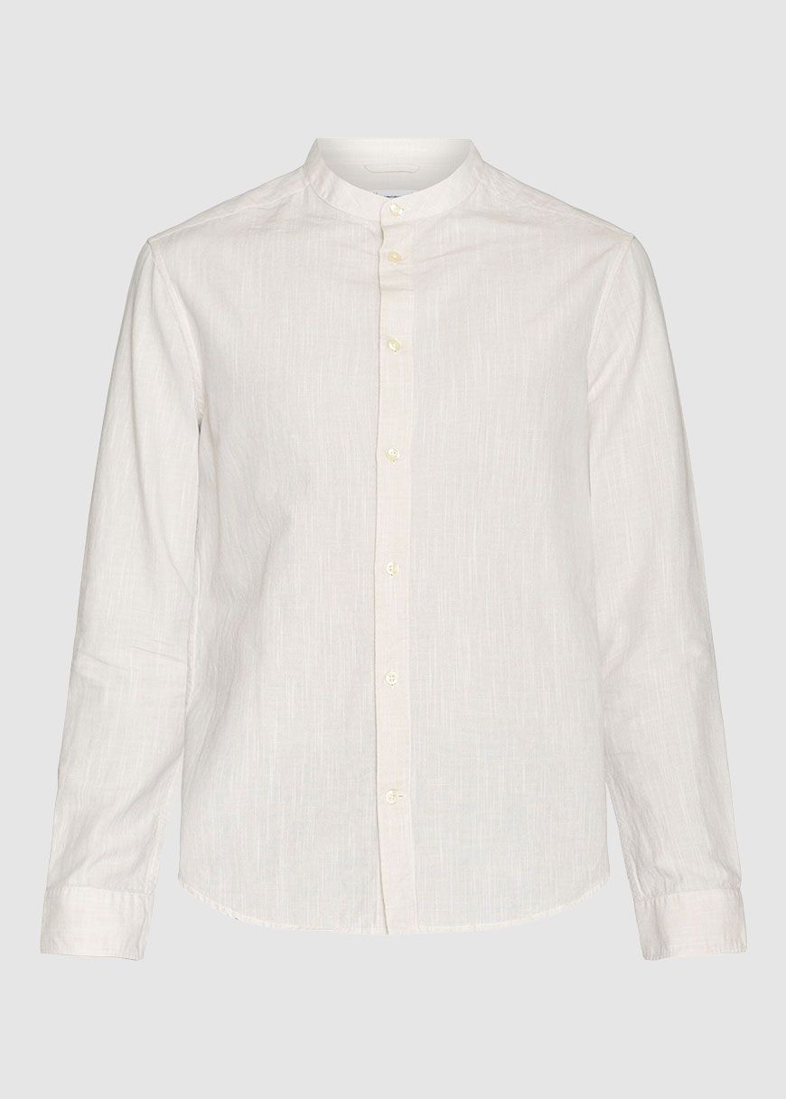 Regular Linen Stand Collar Shirt Regular Linen Stand Collar Shirt