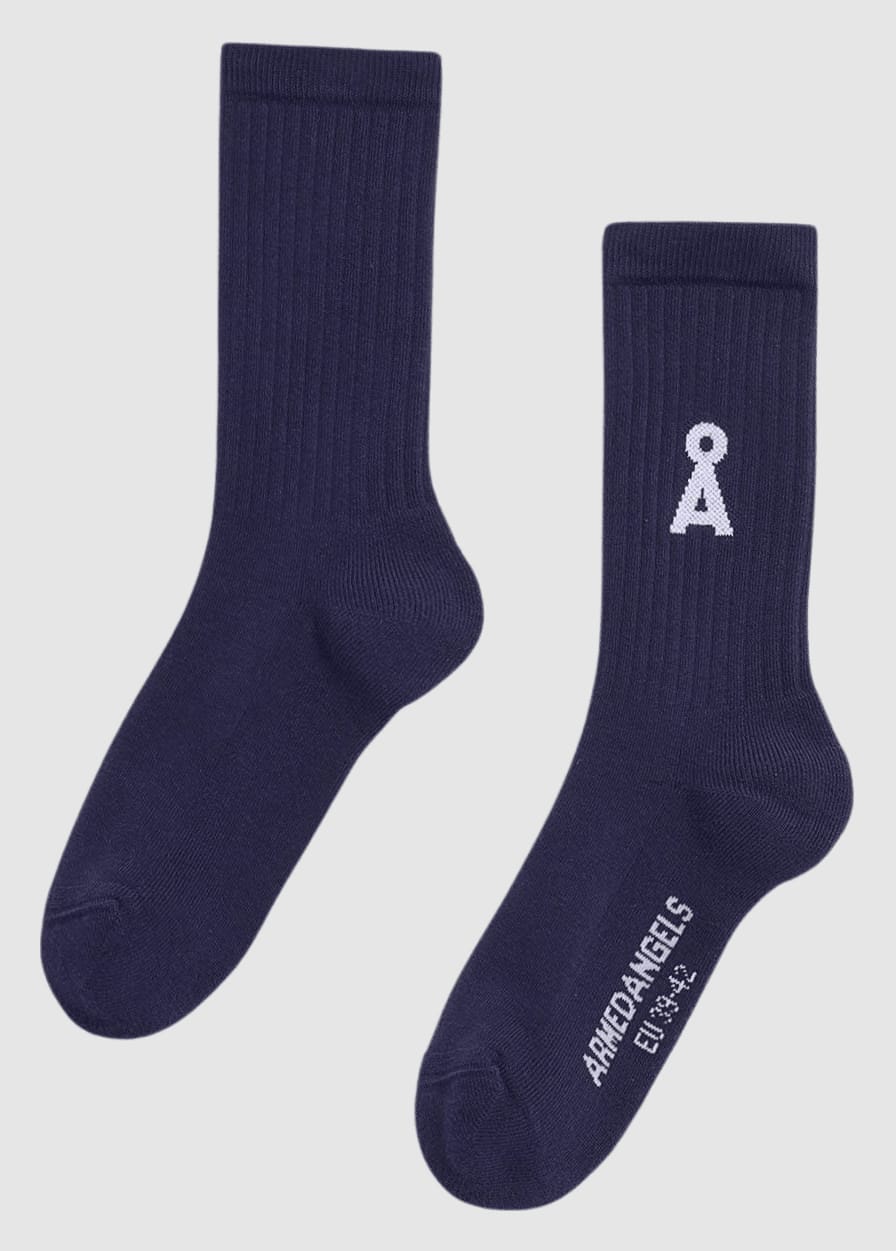 Saamus Bold Socks W Tinted Navy Saamus Bold Socks W Tinted Navy