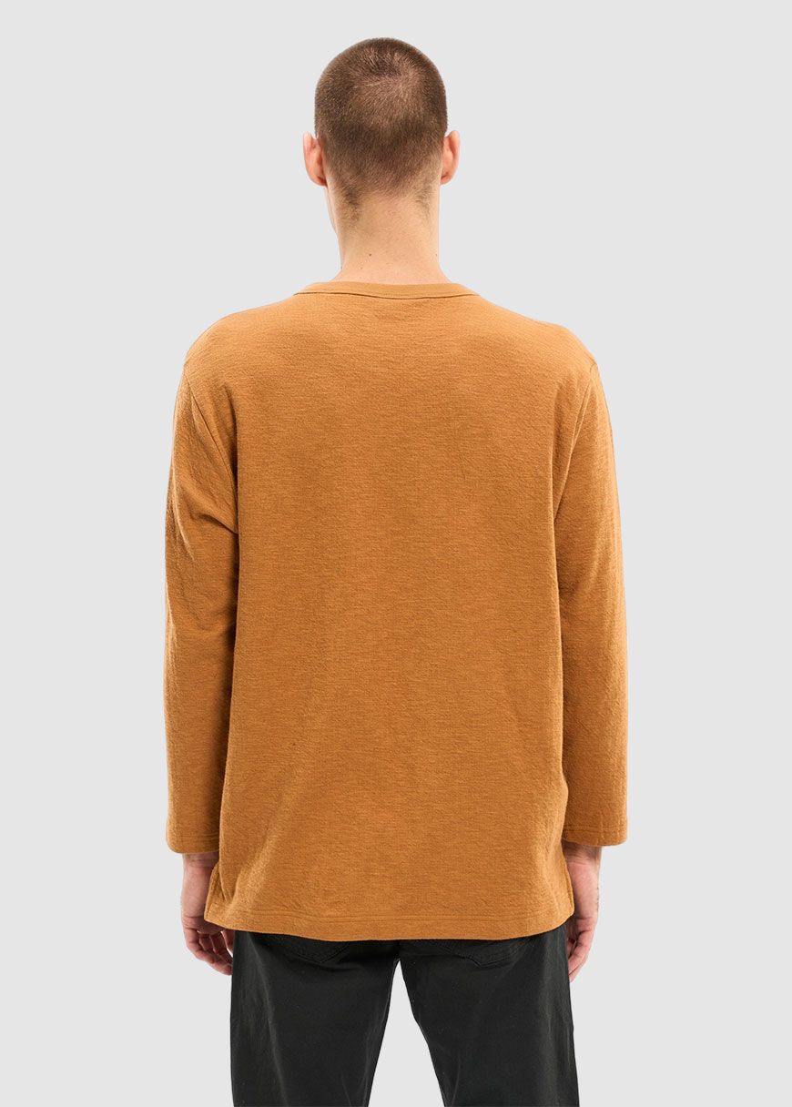 Long Sleeve Cotton Slub Double Layer O-Neck T-Shirt Long Sleeve Cotton Slub Double Layer O-Neck T-Shirt