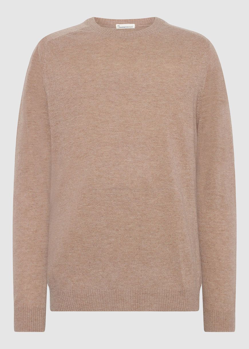 knowledge_cotton_apparel_lambswool_crew_neck_AW_25_KCA_80624_1336_Kelp_Melange_5_e4f9c4a4a1 Lambswool Crew Neck